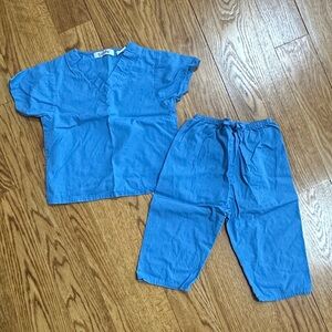 Kids Scrubs Set in classic blue